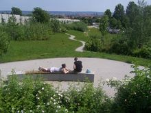 Weidigtbachpark mit Aussicht über das Stadtgebiet Dresdens